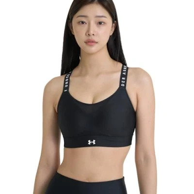 Image of Under Armour Infinity High BRA support sports bra, Women&#039;s, Size: XS, Black/white