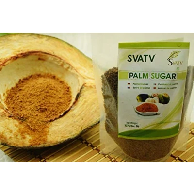 Image of SVATV Brown Palm Sugar Powder Natural Sweetener Gluten Free sweeteners Refined Alternative Substitute for Baking, No Preservatives Added Artificial Flavors 227g, 8 oz