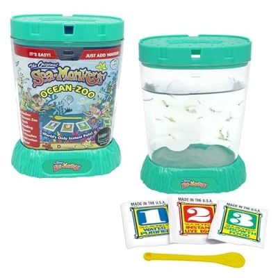 Image of The Original Sea Monkeys Ocean Zoo Aquarium Grow Your Own Pets Educational Science Kit Amazing Experiments for Kids RANDOM COLOUR SUPPLIED