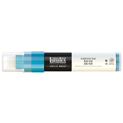 Image of Liquitex Professional Paint Marker with 8 15 mm Wide Nib Fluorescent Blue