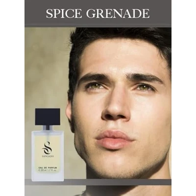 Image of SPICE GRENADE by SANGADO, Perfume for Men, 8 10 hours long Lasting, Woody Spicy, Fine French Essences, Enigmatic, Masculine, 50 ml Spray