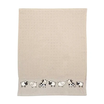 Image of COUNTRY CLUB Luxury Single Tea Towel Farmyard Animal/Bee Happy Bee Kind/Coffee Time Kitchen Dishes Hand (Farmyard Animals)