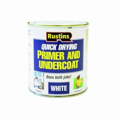 Image of Rustins WHPU500 500ml Watercolour Quick Dry Primer Undercoat White