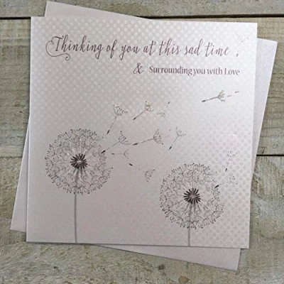 Image of Sympathy Handmade Card Thinking of You by WHITE COTTON CARDS B166
