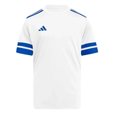 Image of adidas Unisex Kids SQUADRA25 Jersey Short Sleeve Kids, White/Team Royal Blue, 11 12 Years