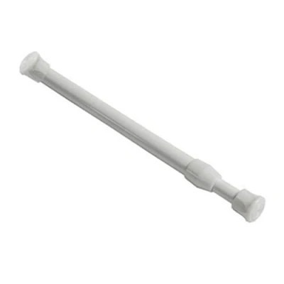Image of White Spring Loaded Tension Rod 70 120cm (27 47&quot;) Nets At Home