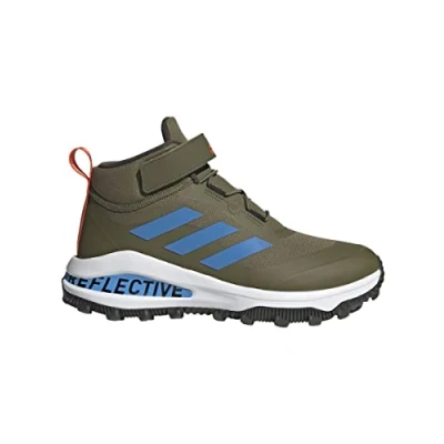Image of Adidas Fortarun ATR EL K Sneaker, Focus Olive/Pulse Blue/Shadow Olive, 5 UK Child