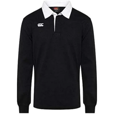 Image of Canterbury Men&#039;s Long Sleeve Retro Jersey, Black, 4XL