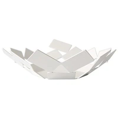 Image of Alessi MT01 W La Stanza Dello Scirocco Basket, White, 24.5 x 23.2 6.2 cm