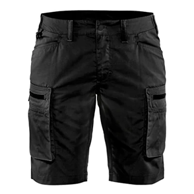 Image of Blaklader Ladies Service Short with Stretch Panels and Elasticated Waistband, Black, Size C42