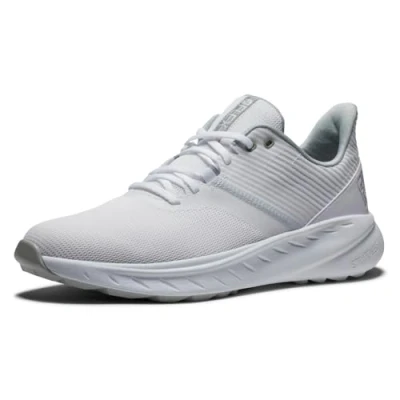 Image of FootJoy Men&#039;s Flex Golf Shoe, White/White/Grey, 6 UK