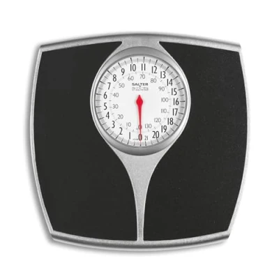 Image of Salter 148 BKSVDR Speedo Dial Bathroom Scale Mechanical Weighing Scales For Body Weight, Easy Read &amp; Rotating Pointer, Instant Readings, Large Foot Platform, Weighs Up To 136 kg/ 21 st