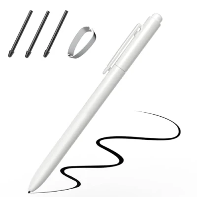 Image of TiMOVO EMR Stylus Pen Compatible with Remarkable 2, Digital for Eraser, Tilt, 4096 Sensitivity, Palm Rejection, Marker Plus/Kindle Scribe/EMR Devices, White