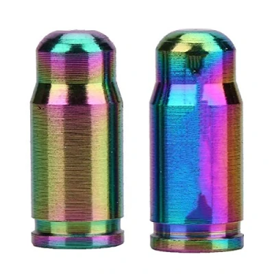 Image of 2 Pcs Bike Valve Cap Titanium Alloy Presta Caps Mountain Road for Inner Tube Gas Nozzle(colored)