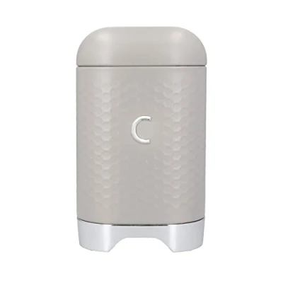 Image of Lovello Textured Latte Cream Coffee Canister