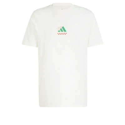Image of adidas Men&#039;s Lounge Pizza Graphic T Shirt, Off White, S