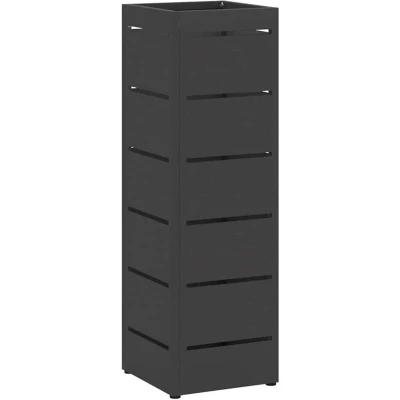 Image of vidaXL Umbrella Stand Black Metal Medium Storage