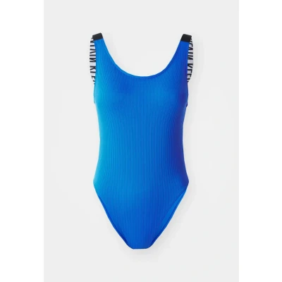Image of Calvin Klein Swimwear Intense Power Scoop BACK ONE Piece Swimsuit, Women&#039;s, Size: Medium, Patch of blue