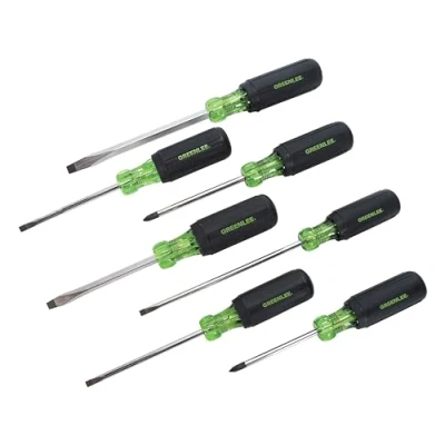Image of Greenlee 0153 02C 7 Piece Screwdriver Set with Cabinet, Keystone, and Phillips