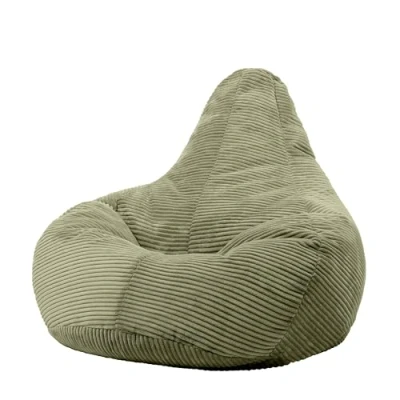 Image of icon Dalton Cord Recliner Bean Bag, Sage Green, Large Adult Bag Chair with Filling Included, Comfy Chair, Living Room Furniture, Bedroom Furniture