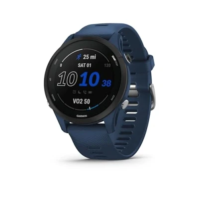 Image of Garmin [Renewed] Forerunner 255 GPS 46mm Running Smartwatch, Lightweight, Advanced Training &amp; Insights, Safety Tracking Features, up to 14 days Battery Life, Tidal Blue (Renewed)