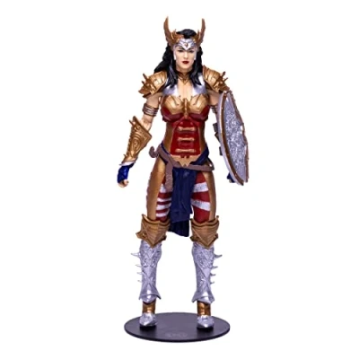 Image of McFarlane Toys, DC Multiverse Wonder Woman Premium Gold Label 7 inch Action Figure with 22 Moving Parts, Collectible Unique Collector Character Card Ages 12+