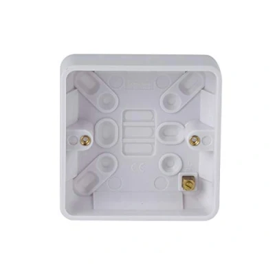 Image of Schneider Electric Lisse White Moulded Single 1 Gang Surface Pattress Box, 25mm Deep, GGBL9125, White, Pack of 10