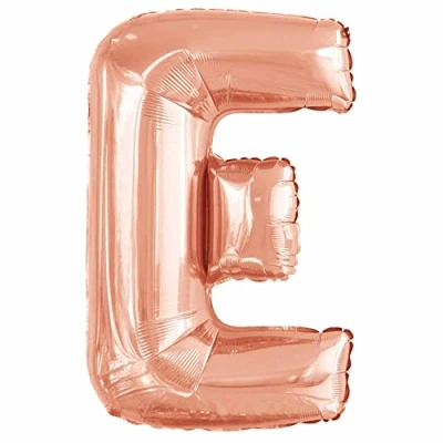 Image of Amscan 9915567 Large Letter E Rose Gold