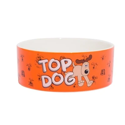 Image of Half Moon Bay Wallace and Gromit Ceramic Dog Bowl