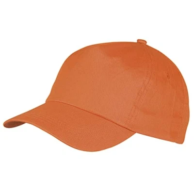 Image of eBuyGB Baseball Cap 100% Cotton Unisex Mens Womens Adjustable Adults Summer Classic Sports 5 Panel Hat Orange