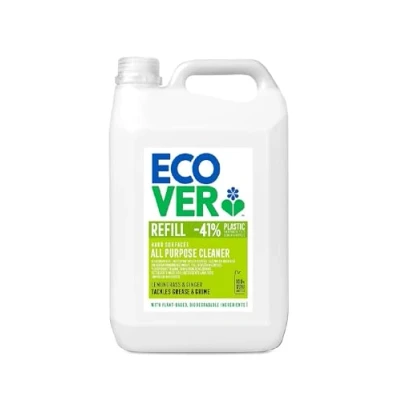 Image of Ecover All Purpose Cleaner Refill, Tackles Dirt &amp; Grime, For Hard Surfaces, Lemongrass Ginger Scent, Pack of 1, 1 x 5L