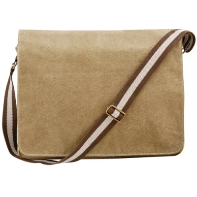 Image of Quadra Vintage Canvas Despatch Bag 14 Litres (One Size) (Vintage Military Green)