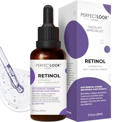 Image of Retinol Serum for Face with Hyaluronic Acid, Vitamin E &amp; B5 Acne treatment,Brightening Facial and Hyperpigmentation treatment Women Men All Skin Types 30ml