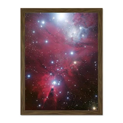 Image of Wee Blue Coo Space Stars Pink Nebula Galaxy Universe Hubble Large Framed Art Print Poster Wall Decor 18x24 inch