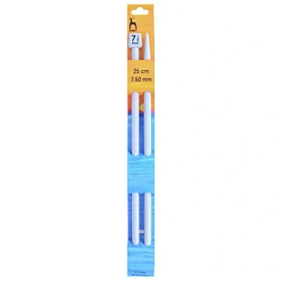 Image of Pony Plastic Knitting Pins/ Needles 25cm long 7.5mm