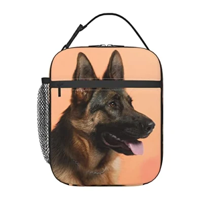 Image of German Shepherd Dog Insulated Lunch Bag Box Tote Cooler Reusable Pail Outdoors Meal For Women Men