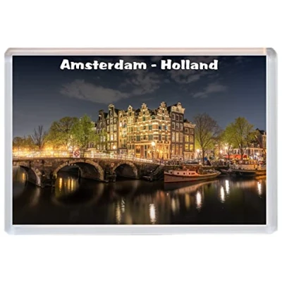 Image of Amsterdam Hollland Fridge Magnet 96 x 67 mm Jumbo Size BBSM1663