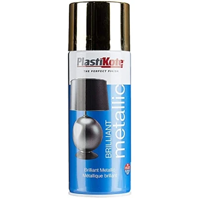 Image of Plasti Kote 2 x 440.0000160.076 160 400 ml Brilliant Spray Paint Metallic Gold