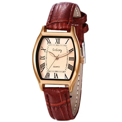 Image of Avaner Women&#039;s Square Watch, Leather Strap Quartz Wristwatch, Ladies Dress Wrist Elegant Slim Watch for Girls Women