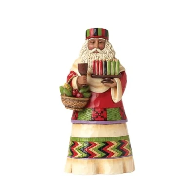 Image of Enesco Jim Shore Heartwood Creek African Santa Stone Resin Figurine 7.125 Inch