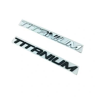 Image of 1X 3D Metal TITANIUM Rear Trunk Emblem Chrome Badge Car Stickers Decals Compatible with Ford Mondeo Taurus Ecosport Styling (Color Name : White)