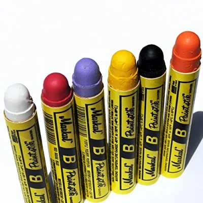 Image of Markal B Paintstik Solid Paint Hobo Marker Set of 6 Vibrant Colors