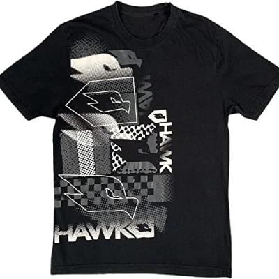Image of Tony Hawk Logo Skateboarding Brand Men&#039;s T Shirt Unisex Black Tee XL