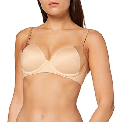 Image of Triumph Womens Body Make up Soft Touch Wp Ex Wired Padded Bra, Neutral Beige, 34A UK