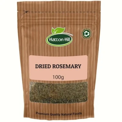 Image of Dried Rosemary 100g by Hatton Hill Aromatic and Flavourful Herb for Enhancing Meats, Vegetables, Soups, Sauces Perfect Gourmet Cooking Everyday Recipes