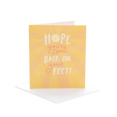 Image of UK Greetings Get Well Soon Card for Him/Her/Friend Sunshine Design