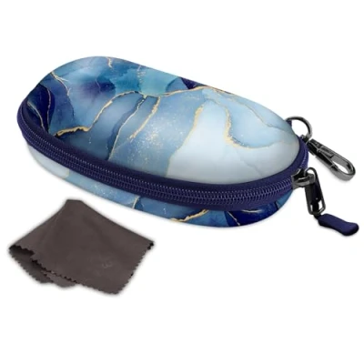 Image of FINTIE Large Sunglasses Case for Men and Women Hard Shell Shockproof Sport Glasses Zipper Spectacle Cases with Clip