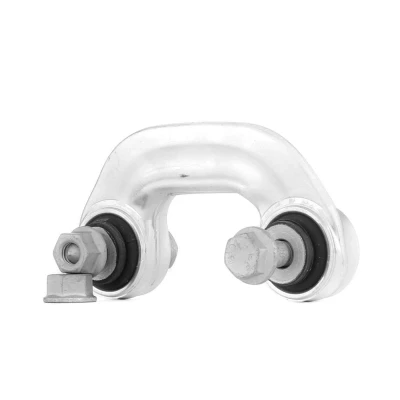 Image of 8E0411317, 8E0411317S1 Anti roll bar link FEBI BILSTEIN 21924 Front Axle Left 125mm BMTS Turbo NEW with nuts screw set Aluminium