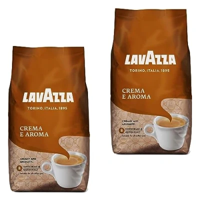 Image of Lavazza Crema E Aroma Coffee Beans, Pack of 2, 2 x 1000g