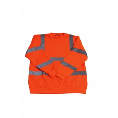 Image of Blackrock Hi Vis Orange Sweatshirt, Men&#039;s &amp; Women&#039;s Secure Fit Comfortable High Visibility Reflective Safety Workwear, Fully EN Certified 5XL